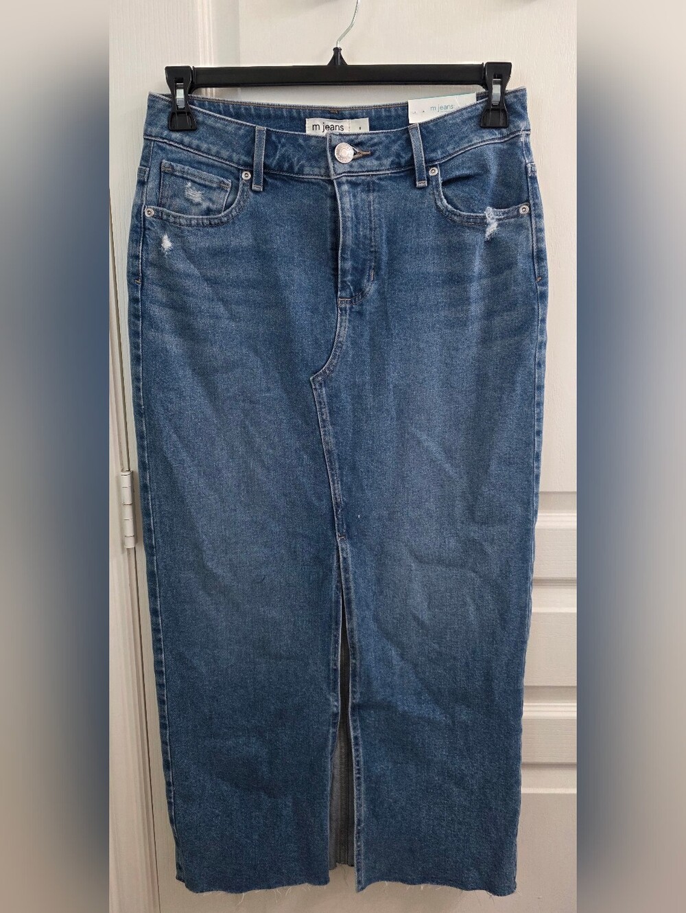 Maurices Blue Denim Maxi Skirt